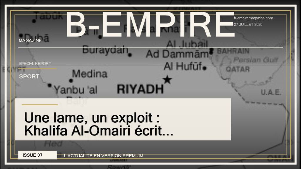Une lame, un exploit : Khalifa Al-Omairi écrit l’histoire mondiale du sport saoudien