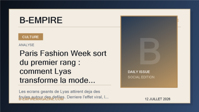 Paris Fashion Week sort du premier rang : comment Lyas transforme la mode francaise en phenomene populaire mondial