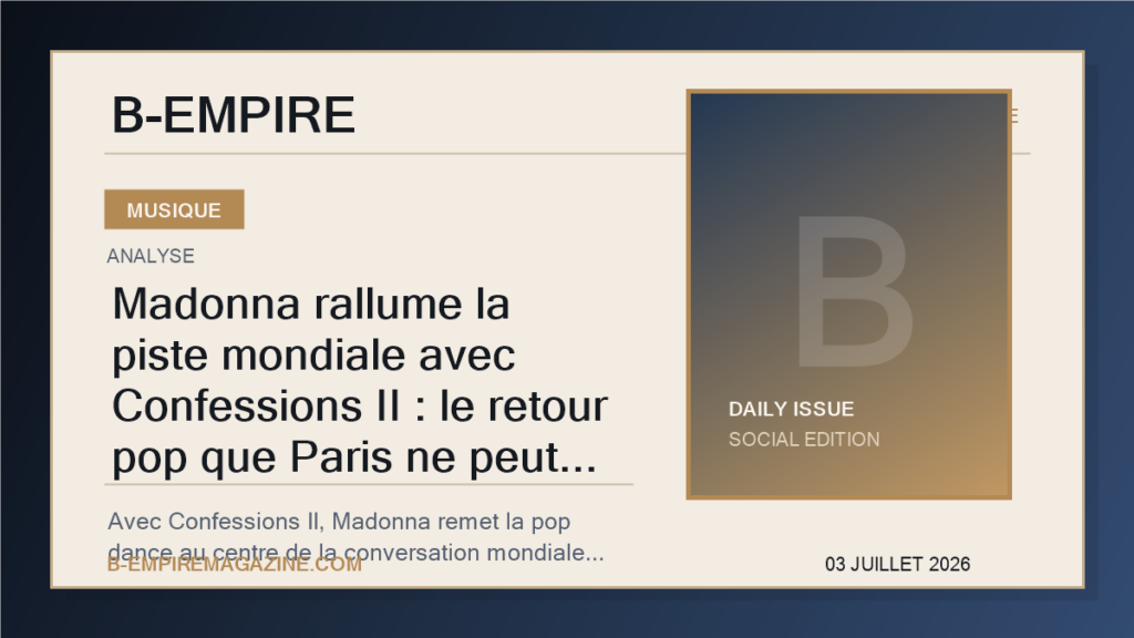 Madonna rallume la piste mondiale avec Confessions II : le retour pop que Paris ne peut plus ignorer