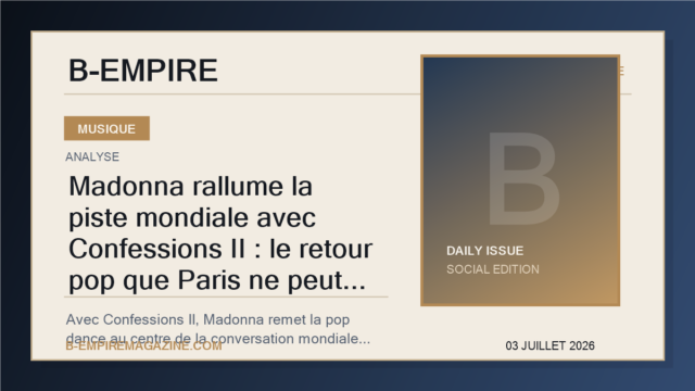 Madonna rallume la piste mondiale avec Confessions II : le retour pop que Paris ne peut plus ignorer
