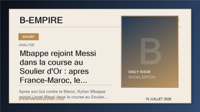 Mbappe rejoint Messi dans la course au Soulier d'Or : apres France-Maroc, le Mondial 2026 change de dimension