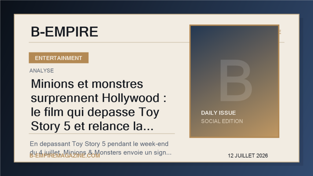 Minions et monstres surprennent Hollywood : le film qui depasse Toy Story 5 et relance la bataille mondiale du box-office