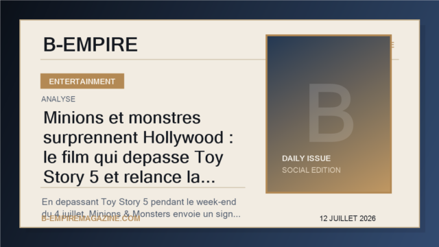 Minions et monstres surprennent Hollywood : le film qui depasse Toy Story 5 et relance la bataille mondiale du box-office