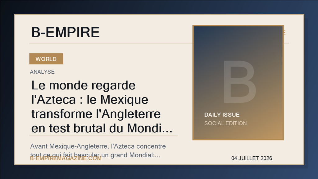 Le monde regarde l'Azteca : le Mexique transforme l'Angleterre en test brutal du Mondial 2026