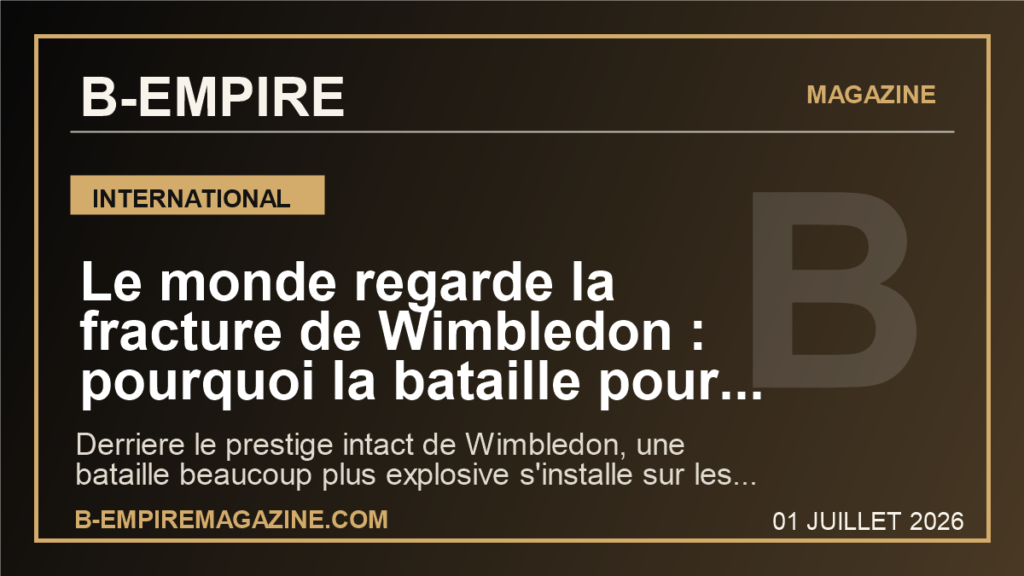 Le monde regarde la fracture de Wimbledon : pourquoi la bataille pour l'argent peut secouer tout le tennis