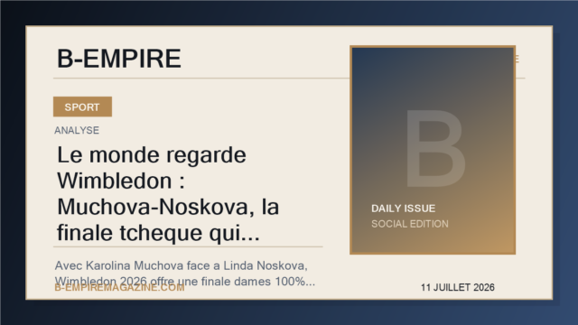 Le monde regarde Wimbledon : Muchova-Noskova, la finale tcheque qui secoue deja le tennis mondial