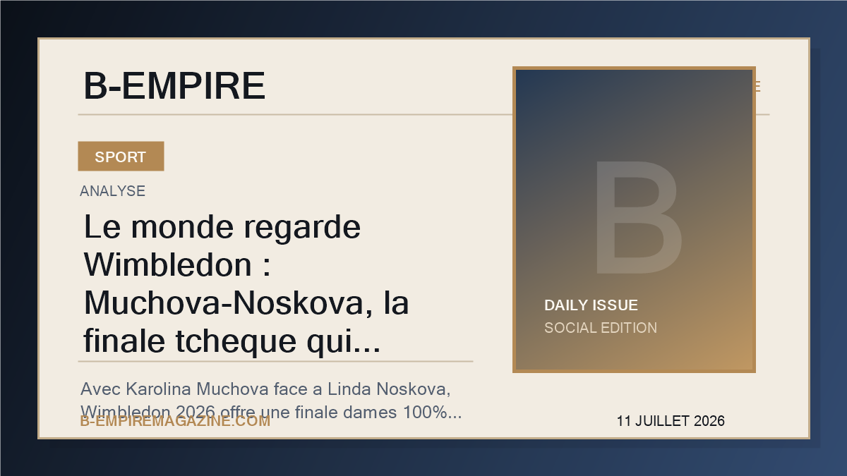 Le monde regarde Wimbledon : Muchova-Noskova, la finale tcheque qui secoue deja le tennis mondial