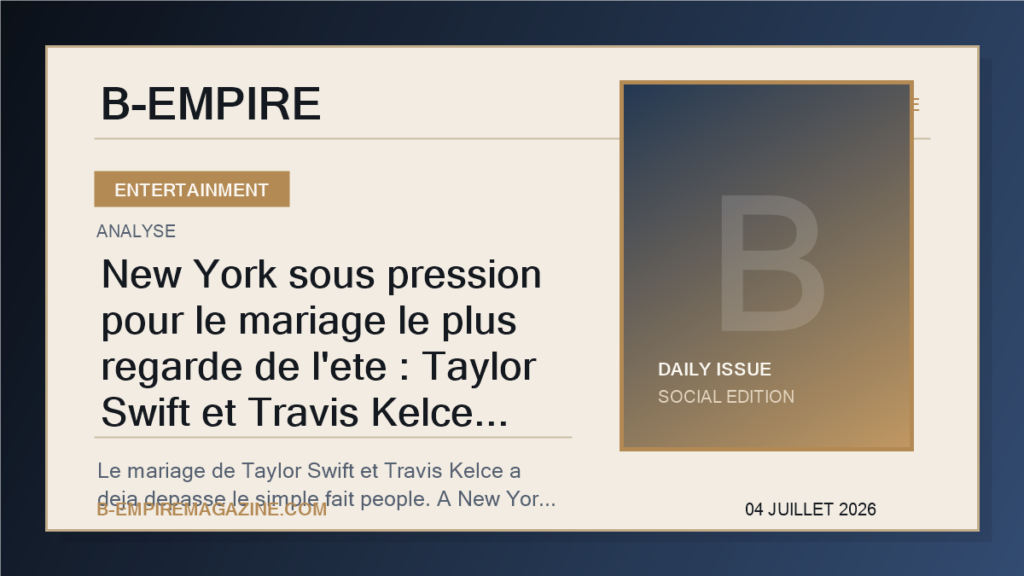 New York sous pression pour le mariage le plus regarde de l'ete : Taylor Swift et Travis Kelce transforment deja Madison Square Garden