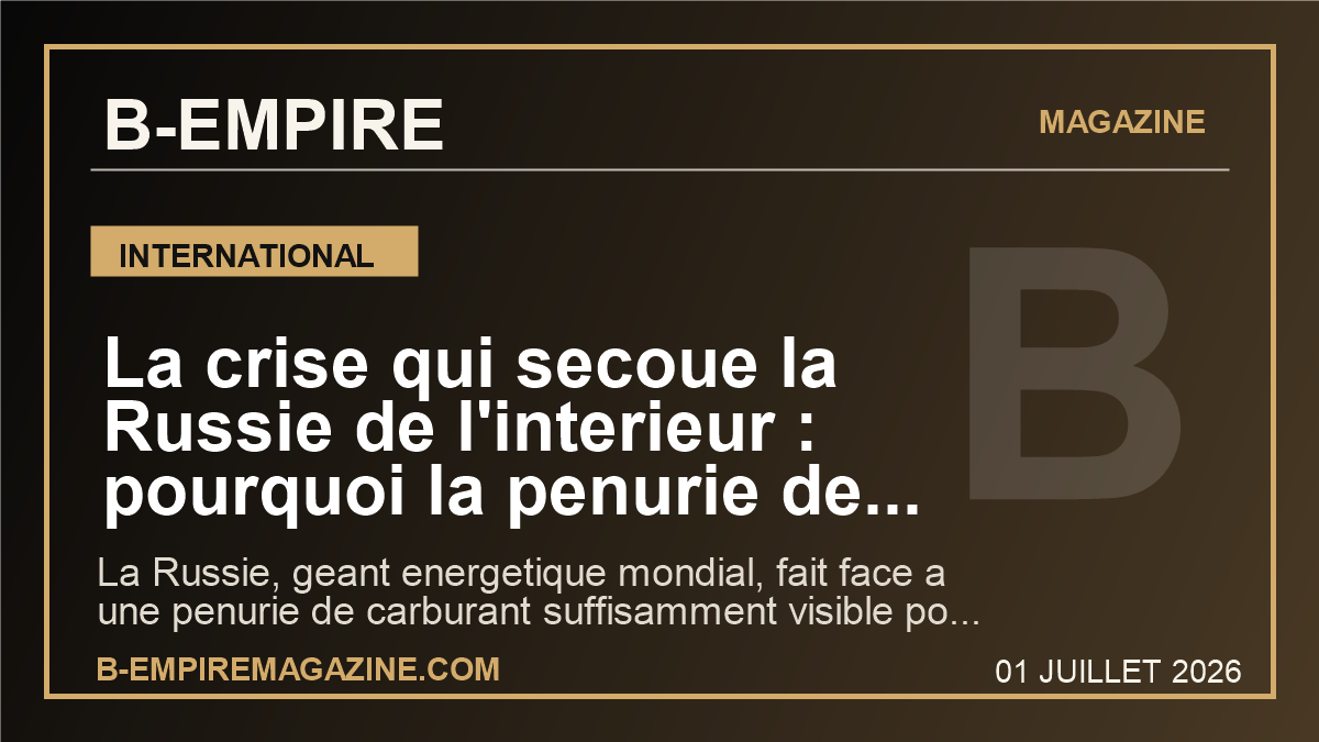 La crise qui secoue la Russie de l'interieur : pourquoi la penurie de carburant de l'ete 2026 peut depasser Moscou