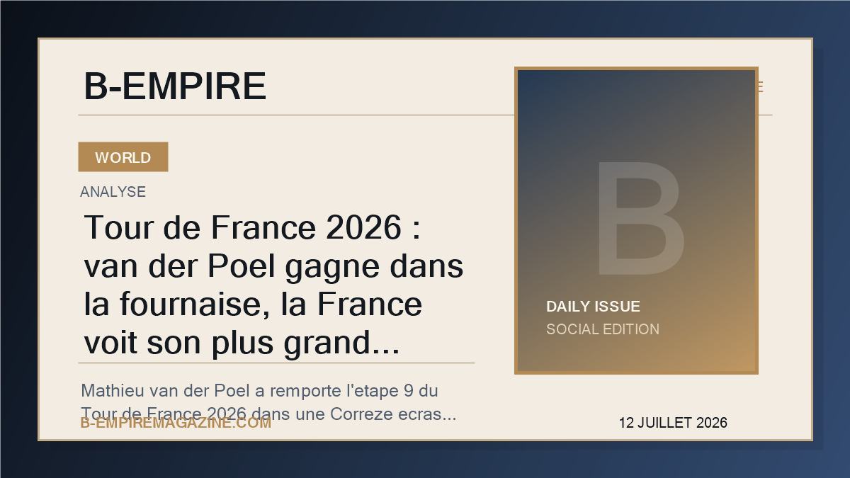 Tour de France 2026 : van der Poel gagne dans la fournaise, la France voit son plus grand spectacle entrer en zone rouge