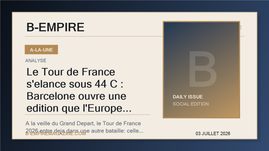 Le Tour de France s'elance sous 44 C : Barcelone ouvre une edition que l'Europe regarde deja avec inquietude