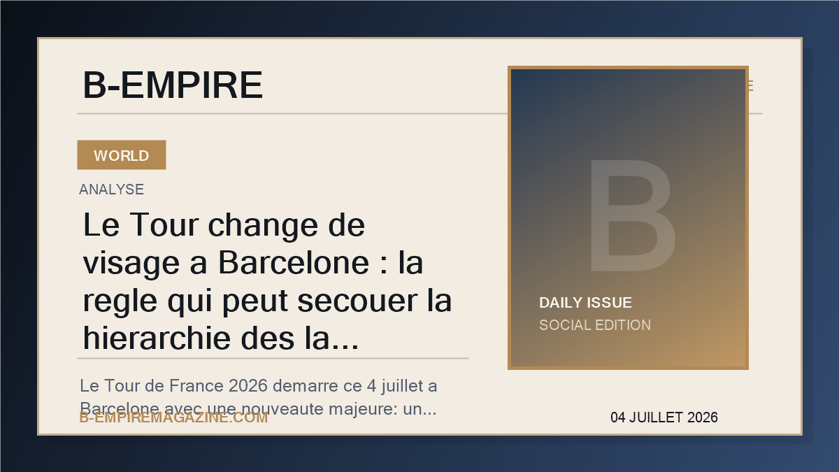 Le Tour change de visage a Barcelone : la regle qui peut secouer la hierarchie des la premiere etape