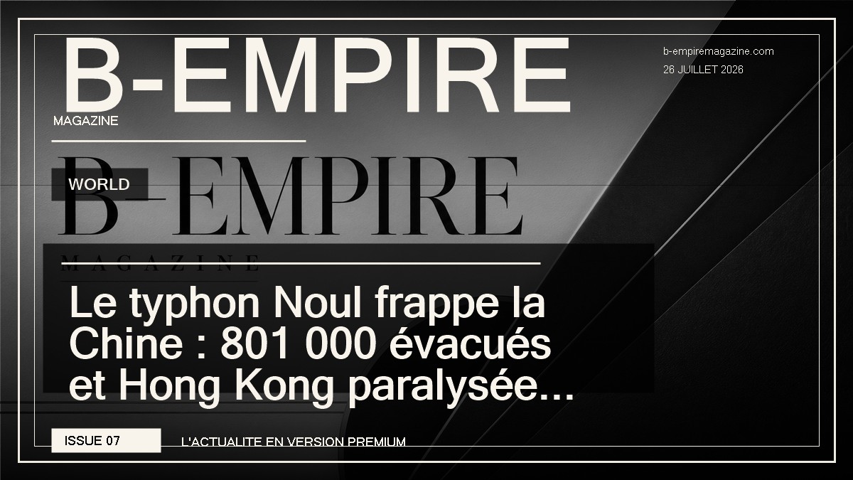 Le typhon Noul frappe la Chine : 801 000 évacués et Hong Kong paralysée