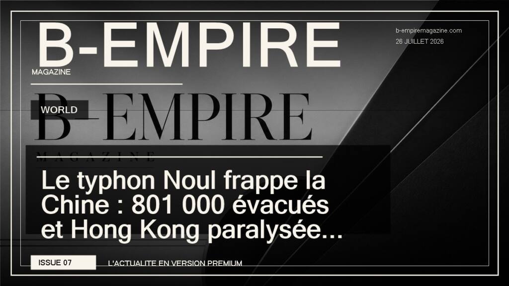 Le typhon Noul frappe la Chine : 801 000 évacués et Hong Kong paralysée