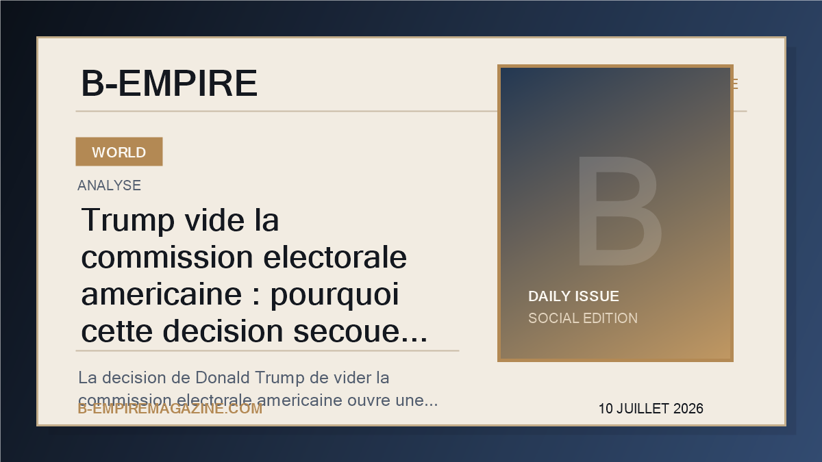 Trump vide la commission electorale americaine : pourquoi cette decision secoue deja les midterms 2026