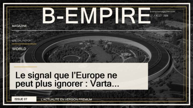 Le signal que l’Europe ne peut plus ignorer : Varta tombe après avoir perdu Apple