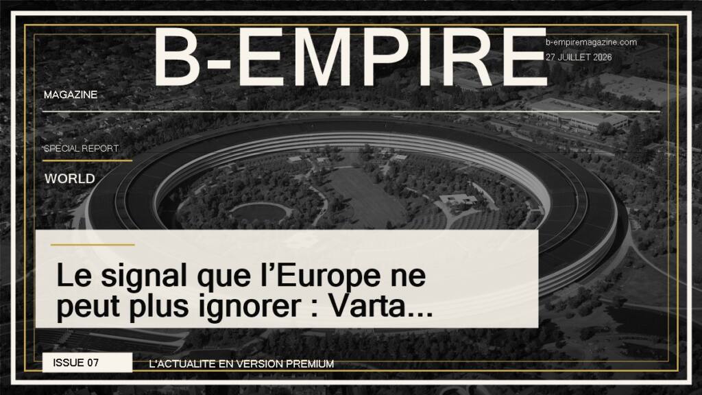 Le signal que l’Europe ne peut plus ignorer : Varta tombe après avoir perdu Apple