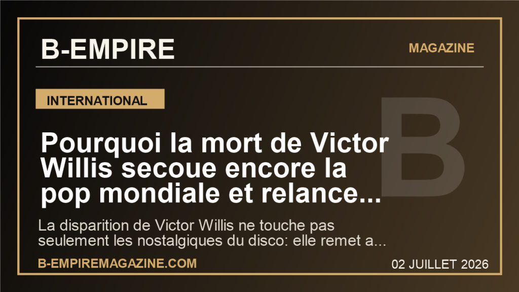 Pourquoi la mort de Victor Willis secoue encore la pop mondiale et relance l'histoire francaise des Village People