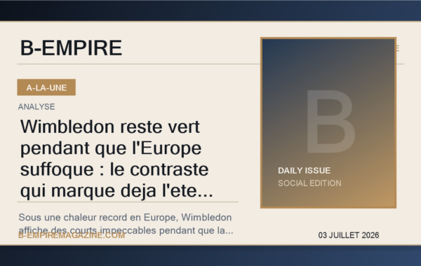 Wimbledon reste vert pendant que l’Europe suffoque : le contraste qui marque deja l’ete 2026