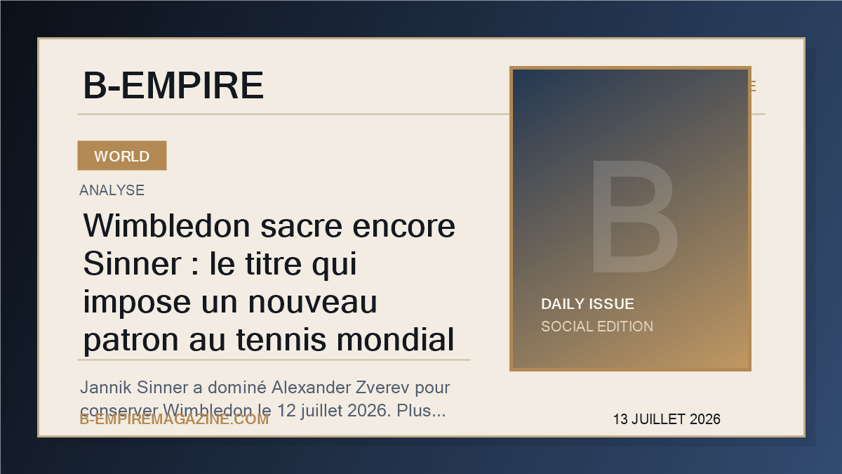 Wimbledon sacre encore Sinner : le titre qui impose un nouveau patron au tennis mondial