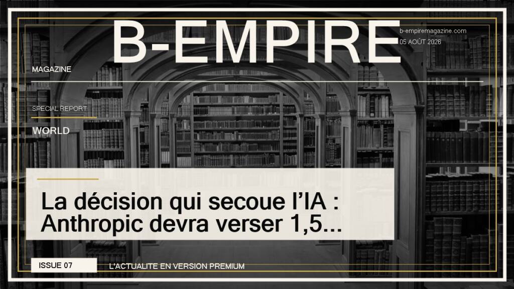 La décision qui secoue l’IA : Anthropic devra verser 1,5 milliard de dollars aux auteurs