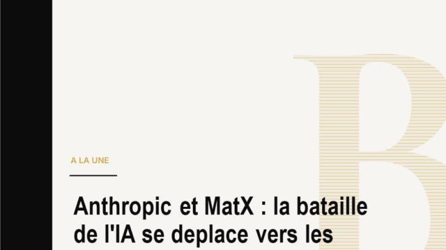 Anthropic et MatX : la bataille de l'IA se deplace vers les puces