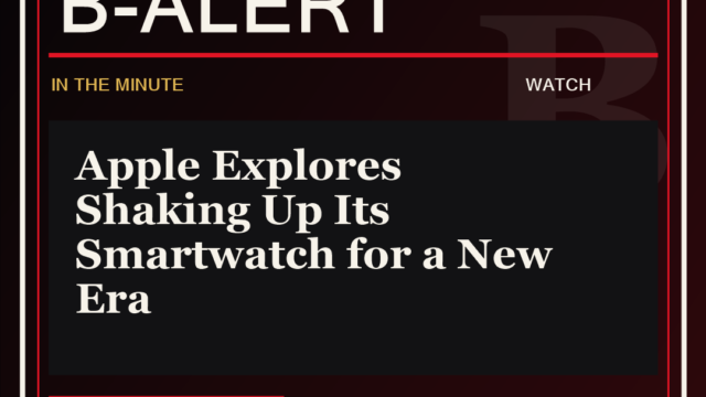 Apple Explores Shaking Up Its Smartwatch for a New Era - B-Alert