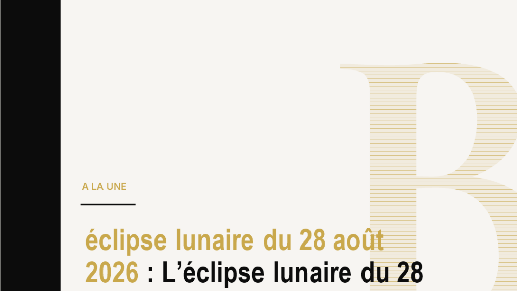 éclipse lunaire du 28 août 2026 : L’éclipse lunaire du 28 août couvrira presque toute la
