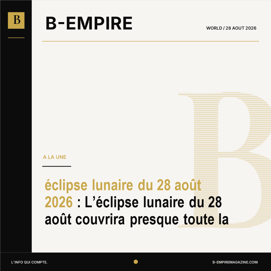 éclipse lunaire du 28 août 2026 : L’éclipse lunaire du 28 août couvrira presque toute la