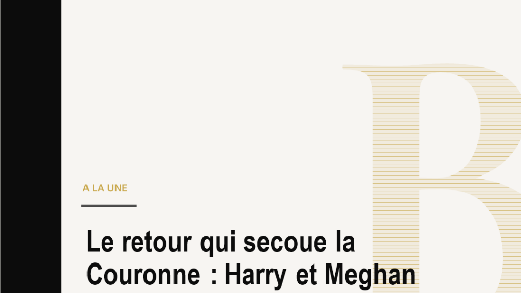Le retour qui secoue la Couronne : Harry et Meghan rejouent leur avenir au Royaume-Uni