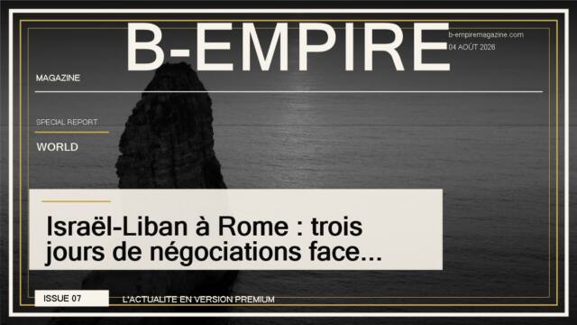Israël-Liban à Rome : trois jours de négociations face au risque d’un nouvel embrasement