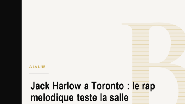 Jack Harlow a Toronto : le rap melodique teste la salle premium