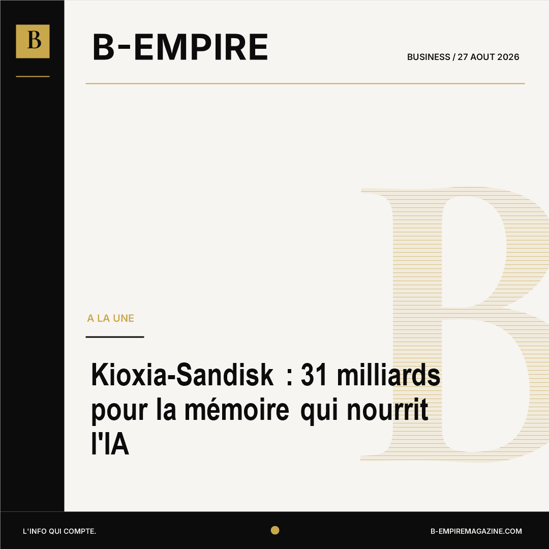 Kioxia-Sandisk : 31 milliards pour la mémoire qui nourrit l'IA