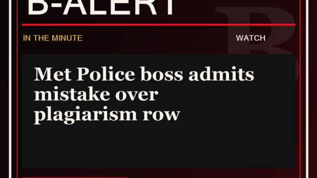 Met Police boss admits mistake over plagiarism row - B-Alert