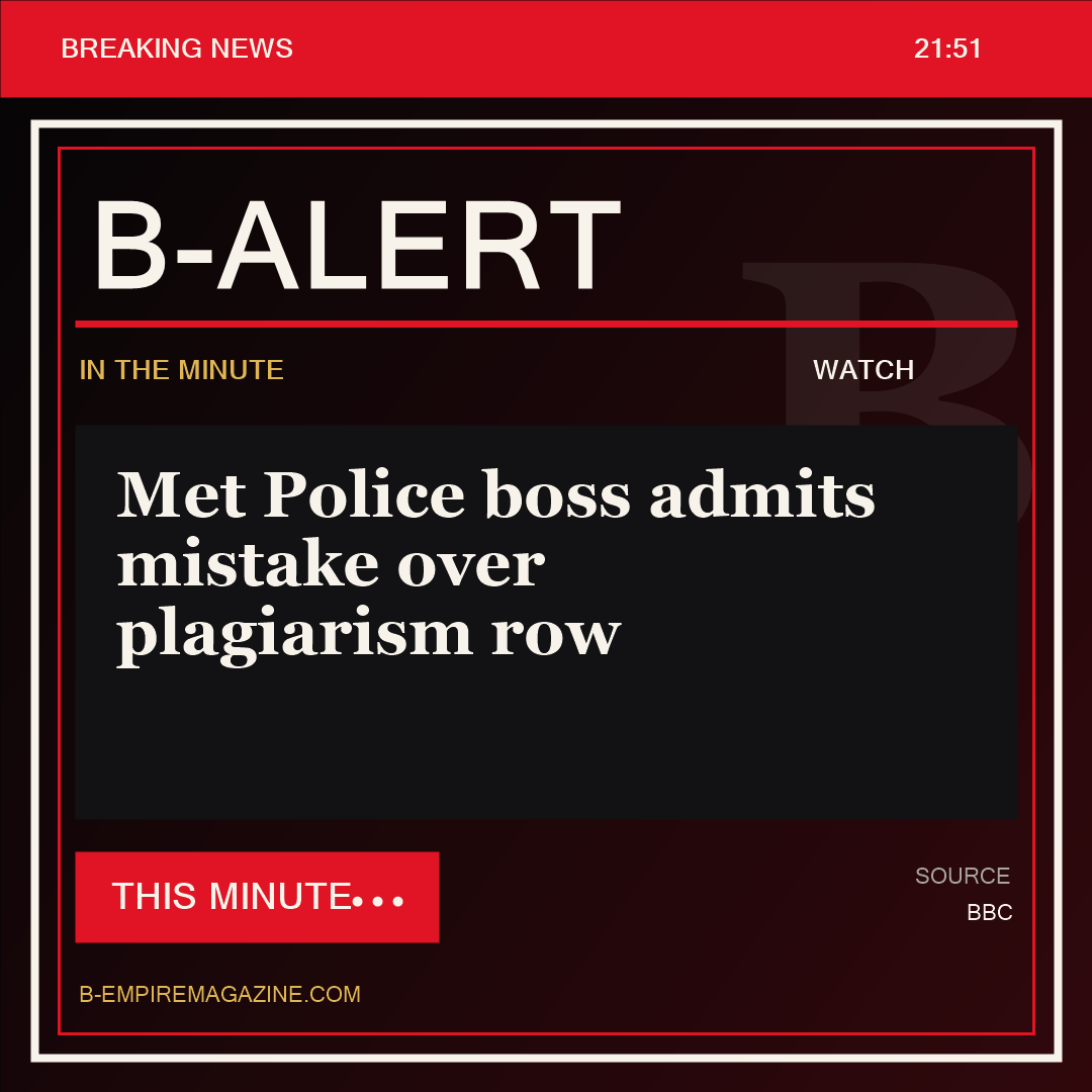 Met Police boss admits mistake over plagiarism row - B-Alert
