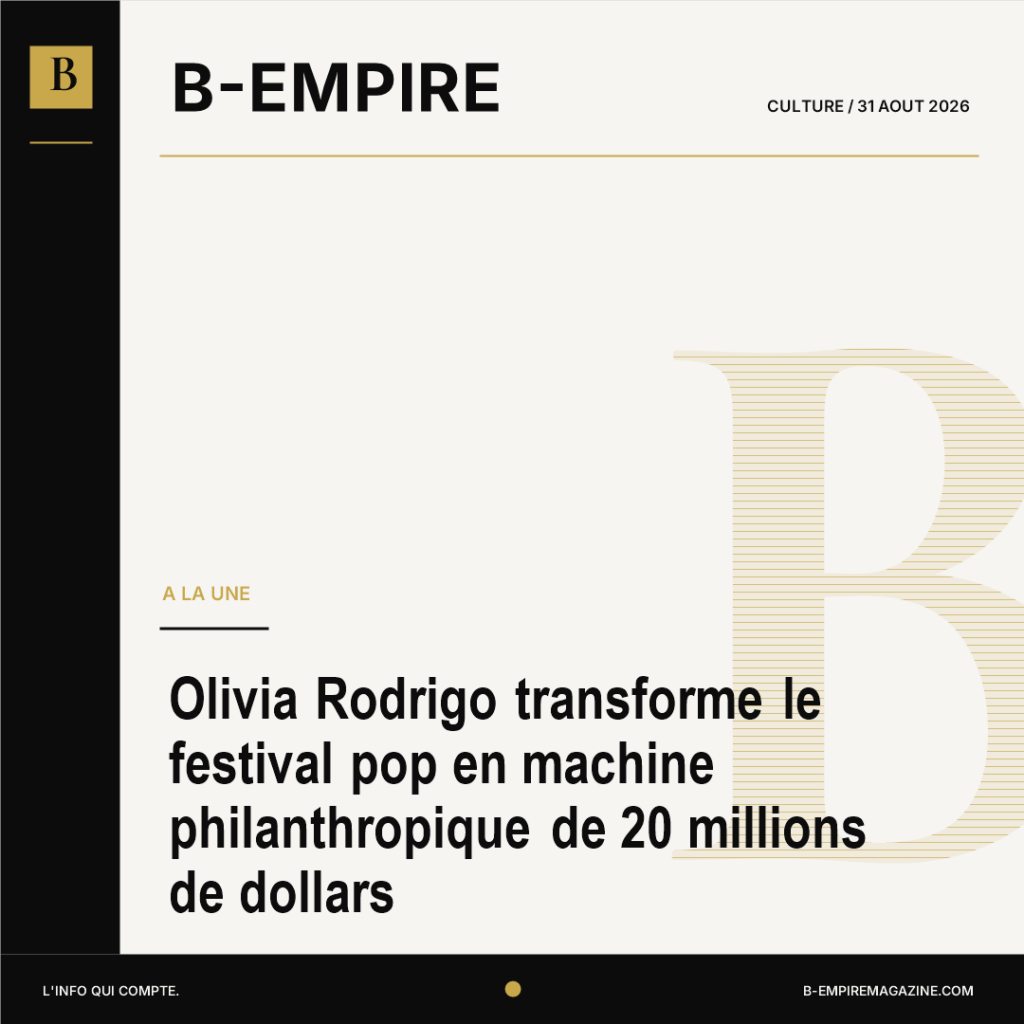 Olivia Rodrigo transforme le festival pop en machine philanthropique de 20 millions de dollars