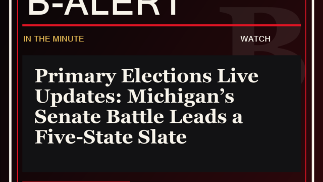 Primary Elections Live Updates: Michigan’s Senate Battle Leads a Five-State Slate - B-Alert
