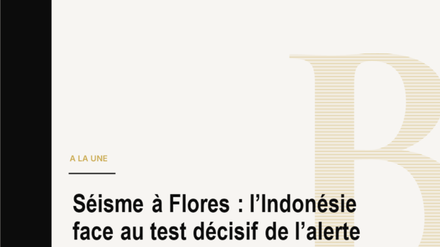 Séisme à Flores : l’Indonésie face au test décisif de l’alerte tsunami