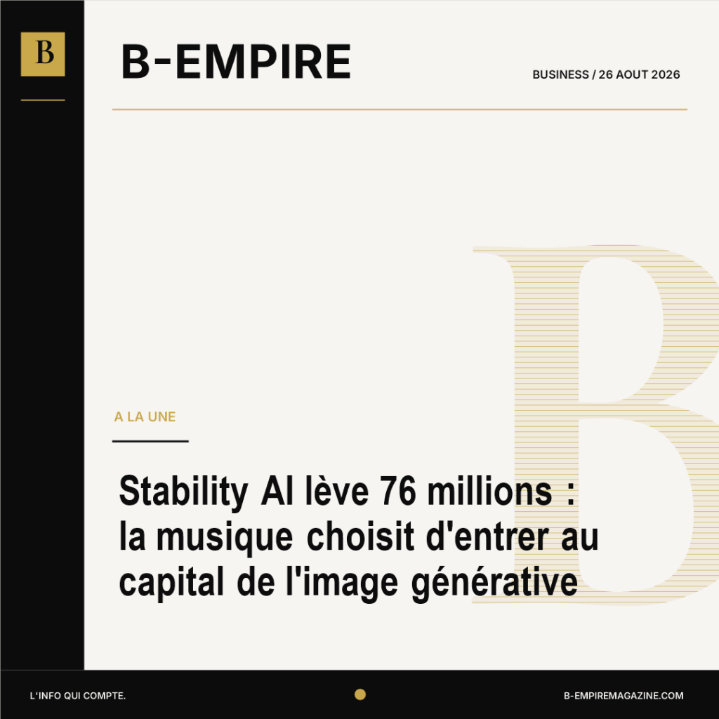 Stability AI lève 76 millions : la musique choisit d'entrer au capital de l'image générative