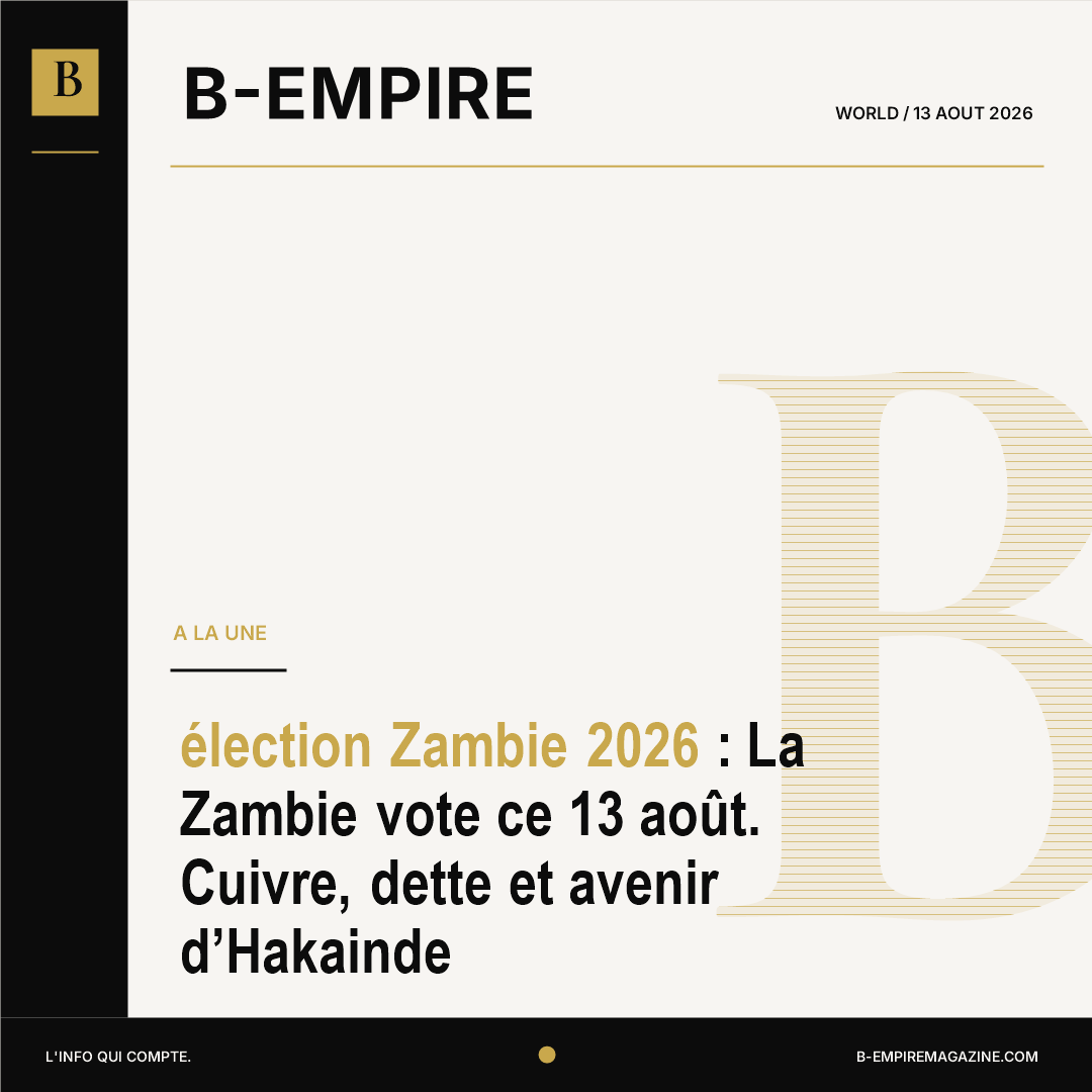 élection Zambie 2026 : La Zambie vote ce 13 août. Cuivre, dette et avenir d’Hakainde
