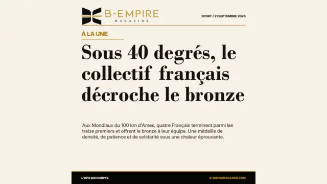 Sur 100 km et sous 40 degrés, le bronze français récompense une intelligence collective