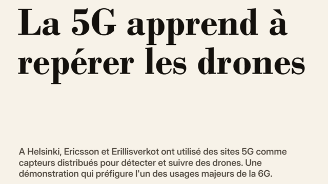 La 5G apprend à repérer les drones