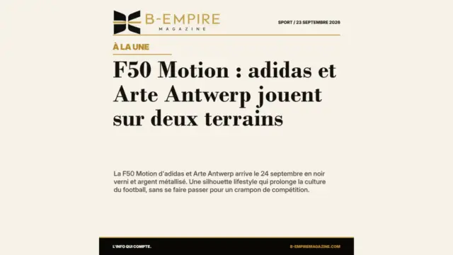 adidas x Arte Antwerp : la F50 Motion quitte le terrain pour la rue