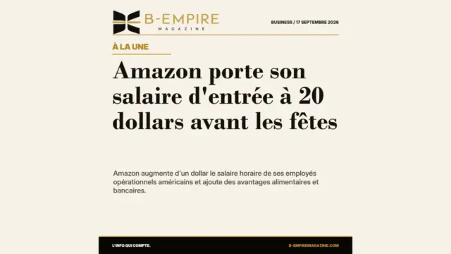 Amazon porte son salaire d'entrée à 20 dollars avant les fêtes