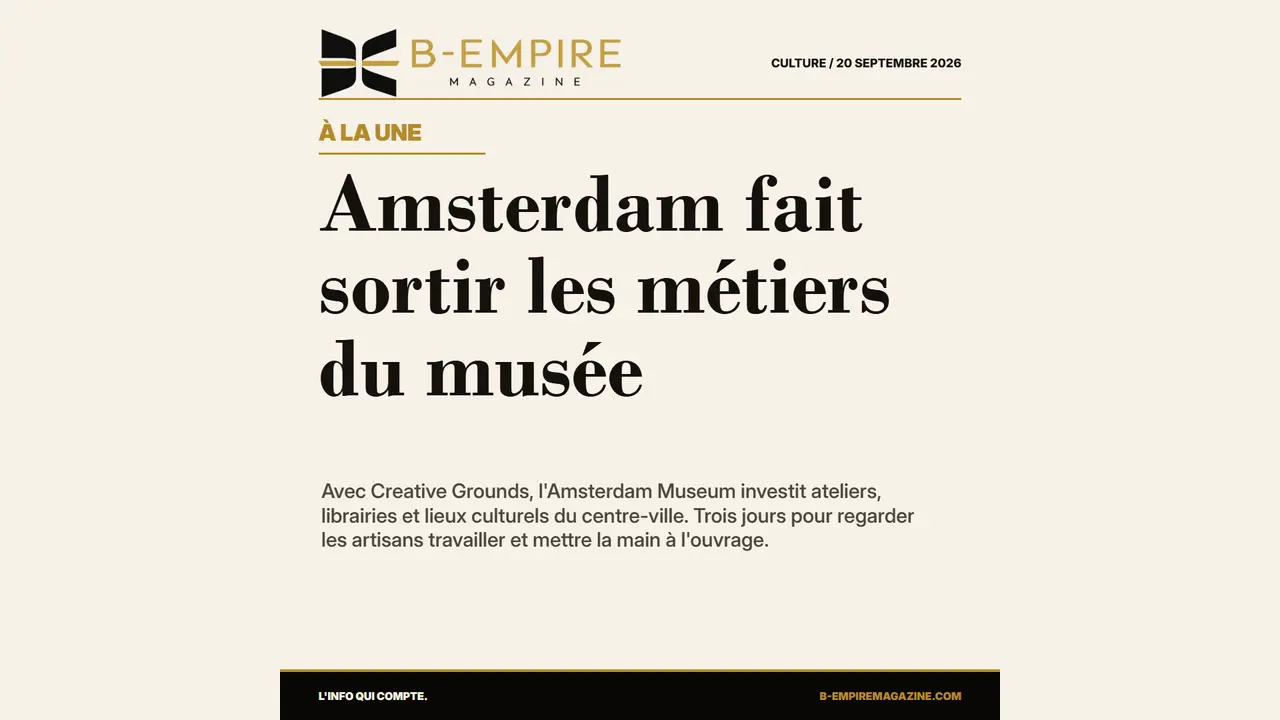 Amsterdam fait sortir les métiers du musée