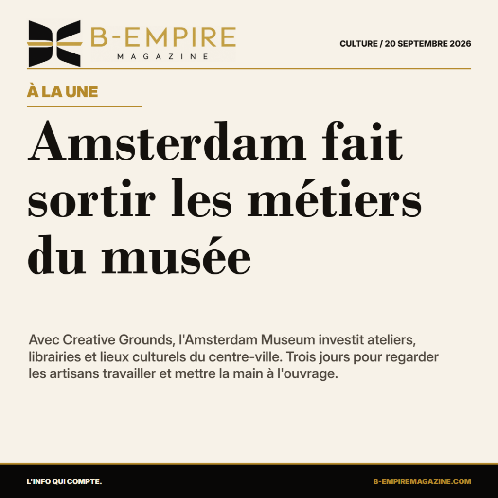 Amsterdam fait sortir les métiers du musée