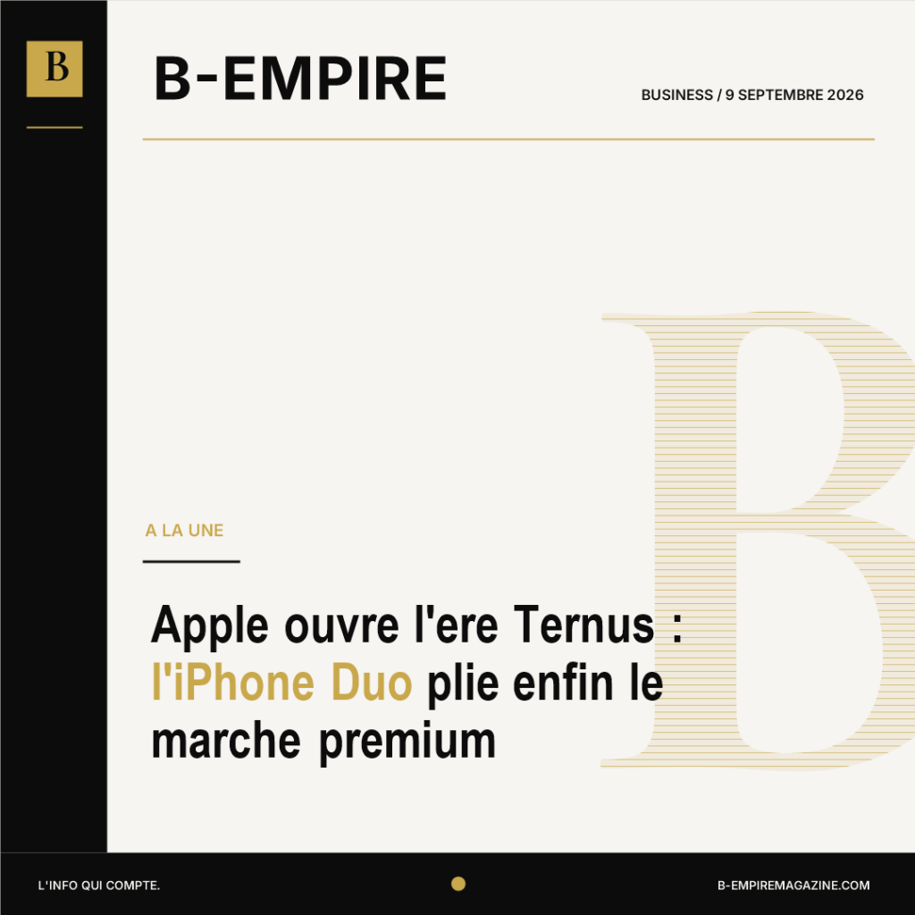 Apple ouvre l'ere Ternus : l'iPhone Duo plie enfin le marche premium