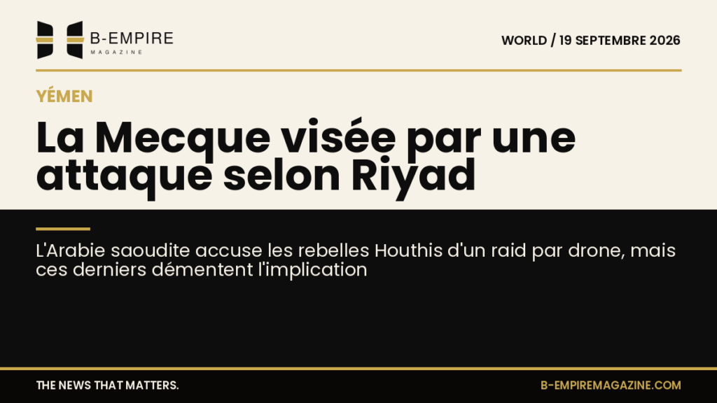 Image divisée en deux zones contrastées papier et noir avec titre à cheval évoquant une attaque par drone et déplacements au Yémen