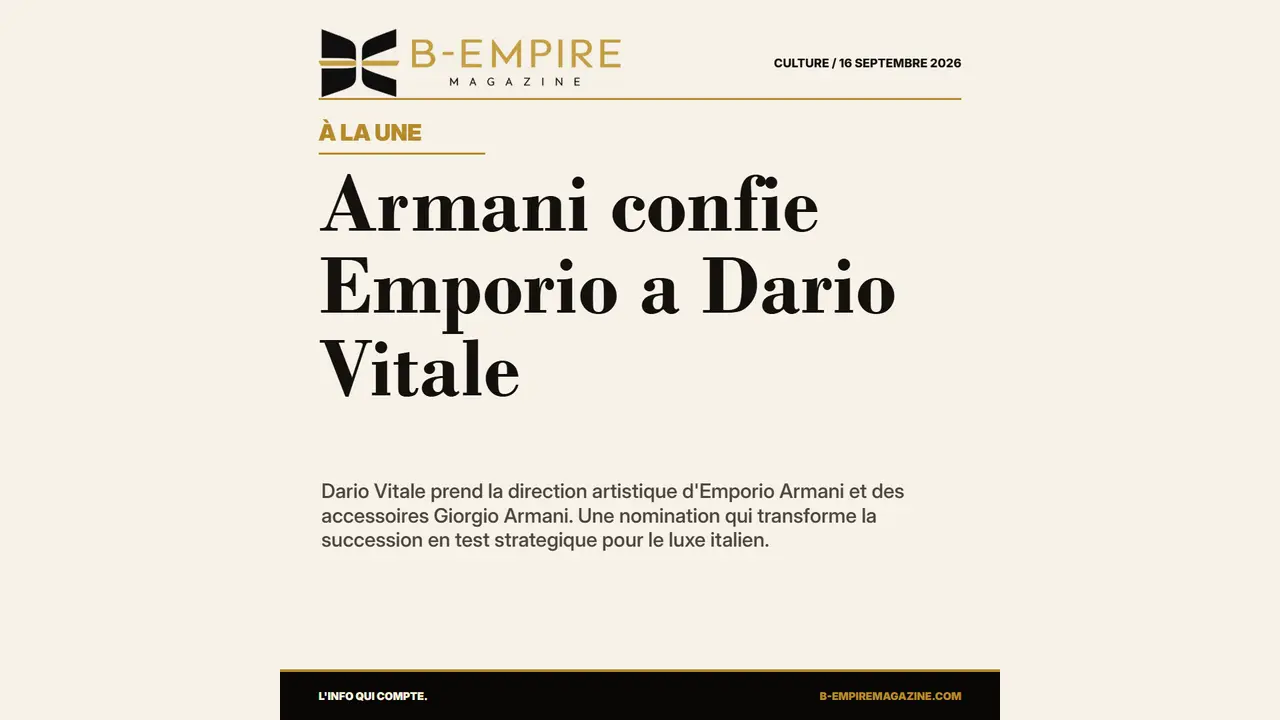 Armani confie Emporio a Dario Vitale
