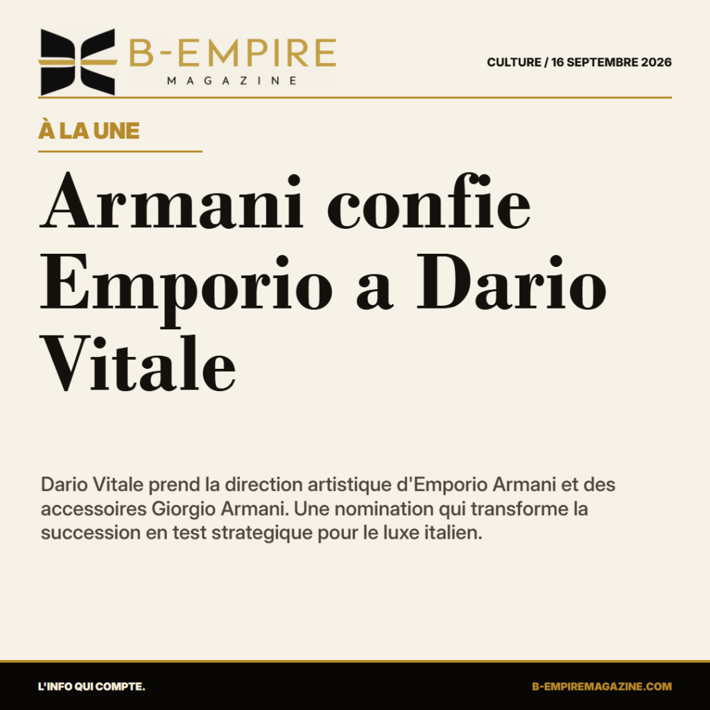 Armani confie Emporio a Dario Vitale